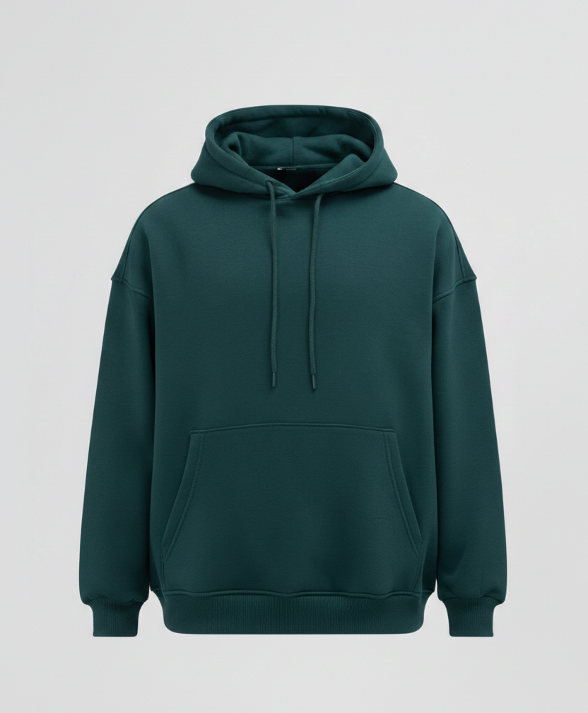 Basic Oversize Kapüşonlu Sweatshirt - Pembe