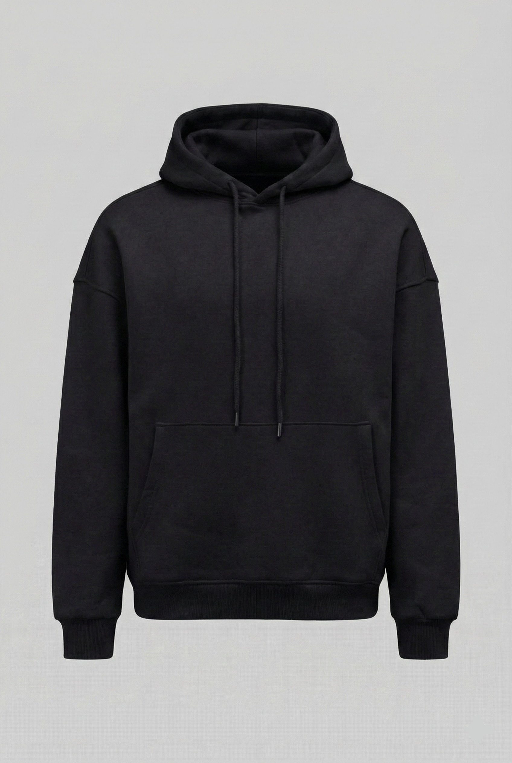 Basic Oversize Kapüşonlu Sweatshirt Siyah