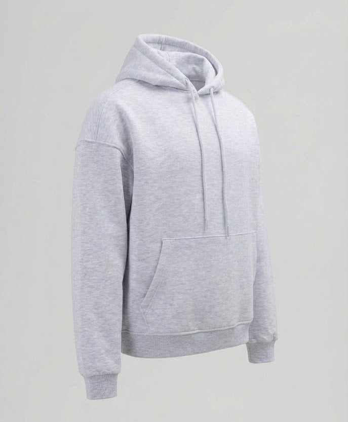 Basic Oversize Kapüşonlu Sweatshirt Gri