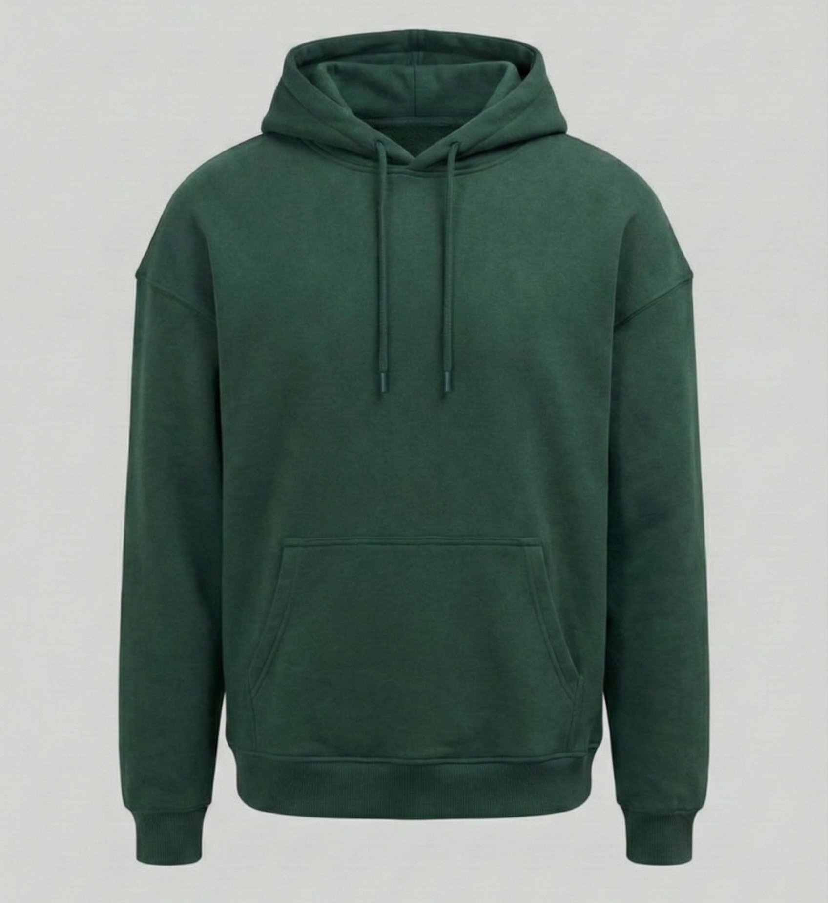 "No İdea Bird" Baskılı Oversize Kapüşonlu Sweatshirt - Koyu Yeşil